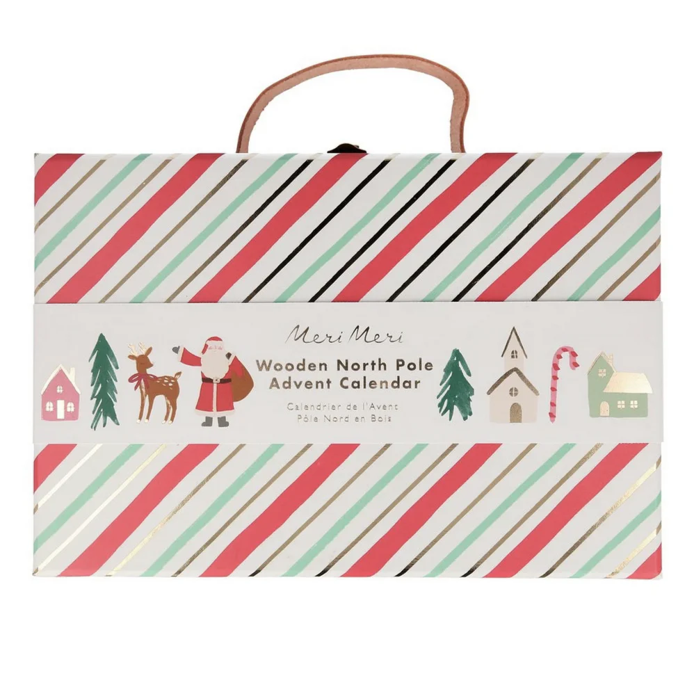 Festive Village Wooden Advent Calendar - Image 8