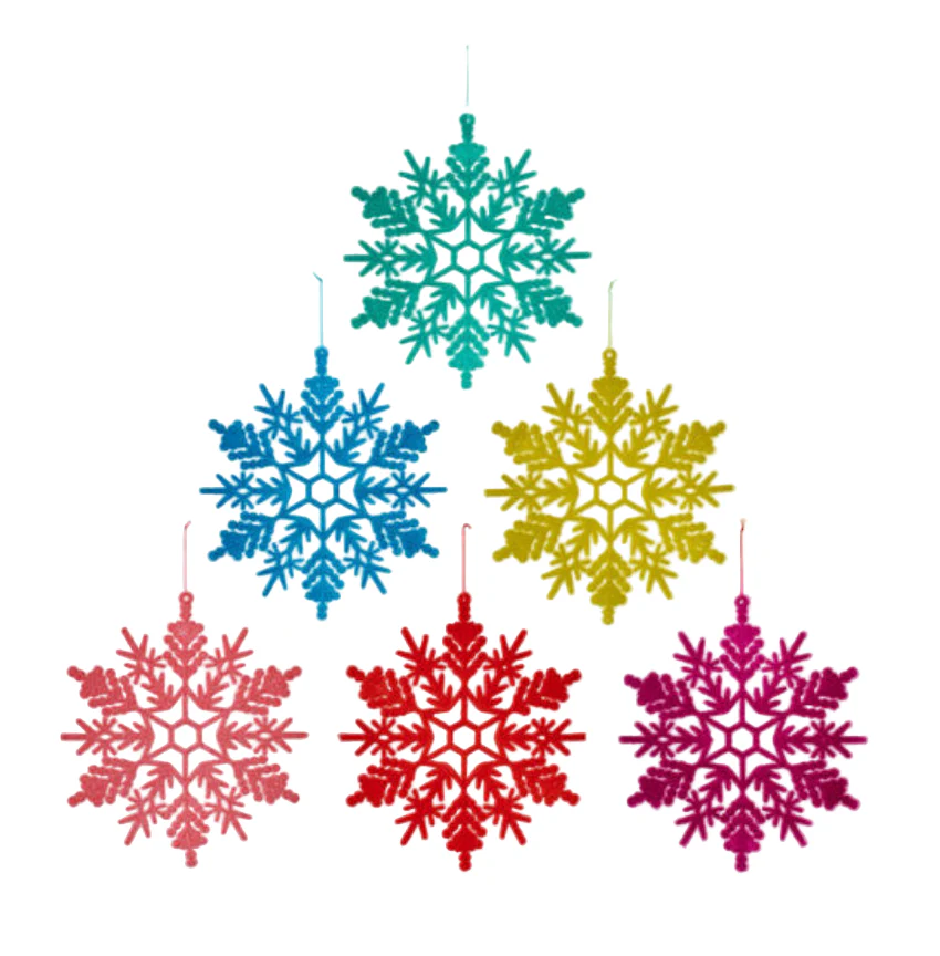Flocked Snowflake Ornament