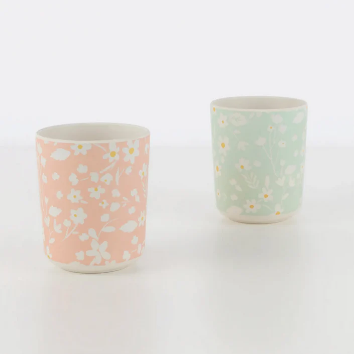 Floral Reusable Bamboo Cups - Image 4