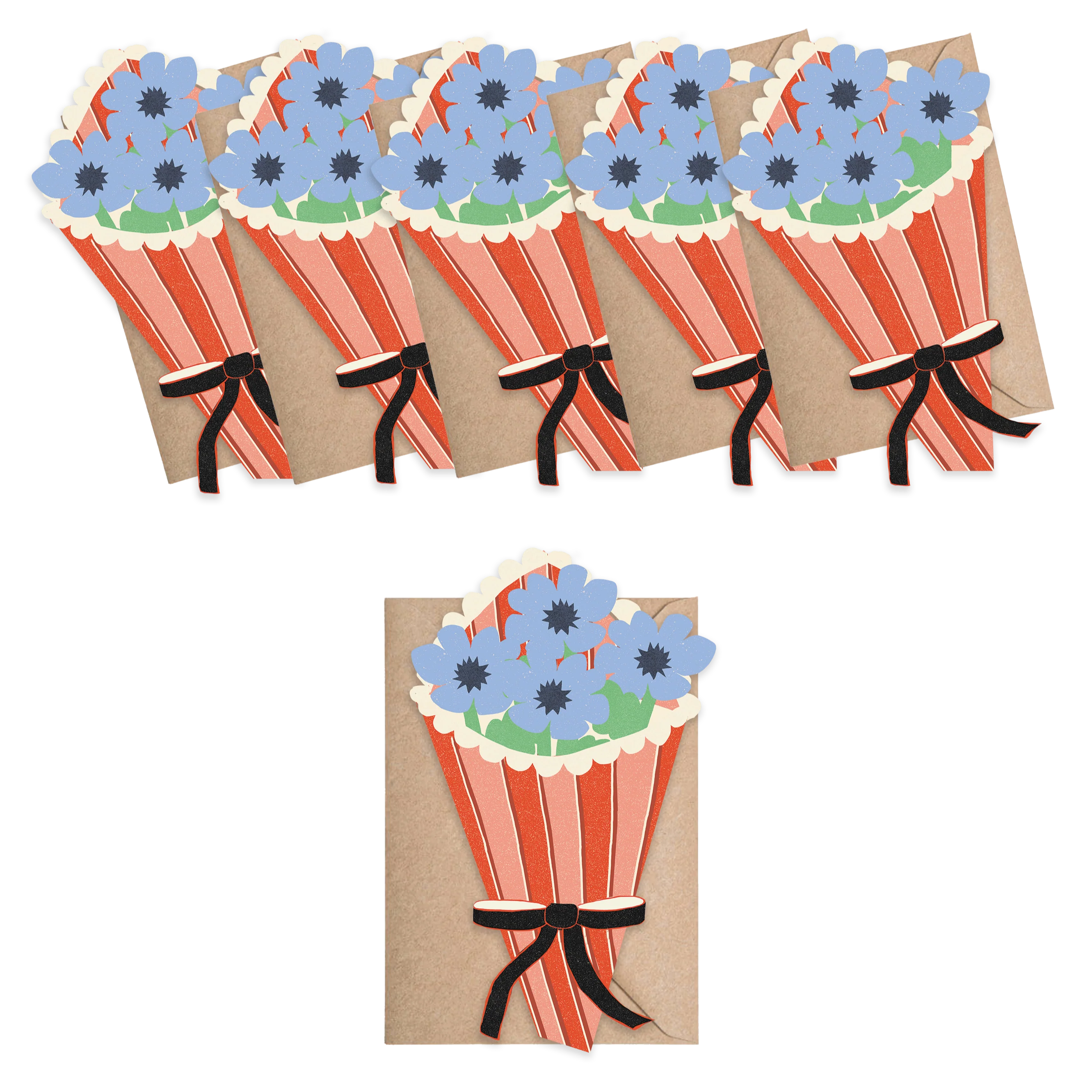 Flower Bouquet Mini Cards - Box of 6 - Image 2
