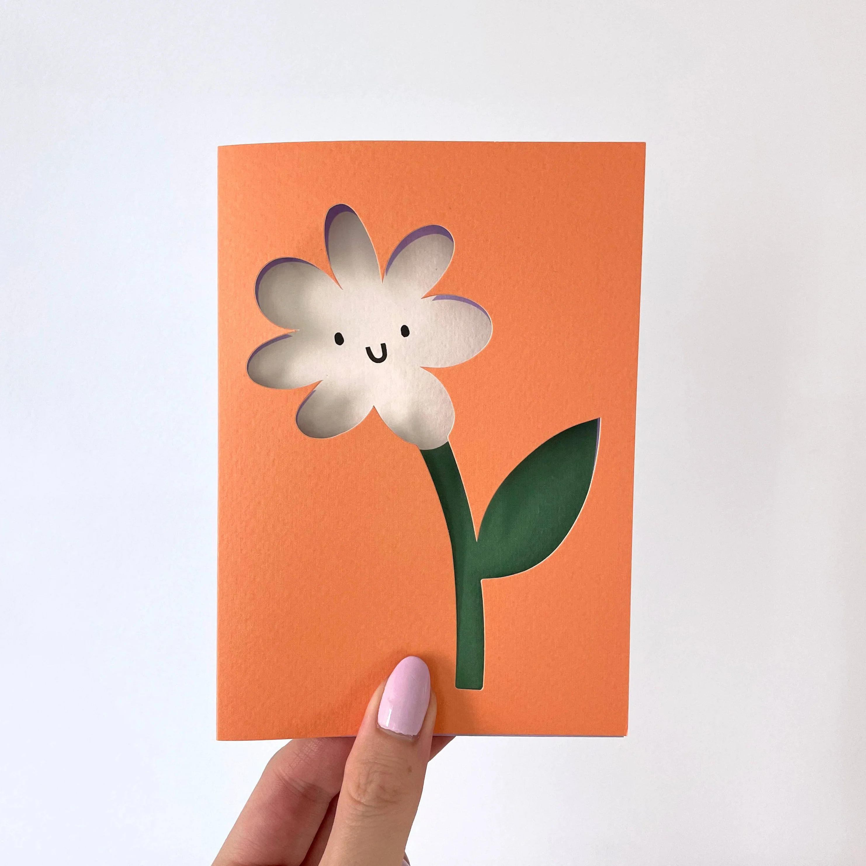 Flower Card - die cut
