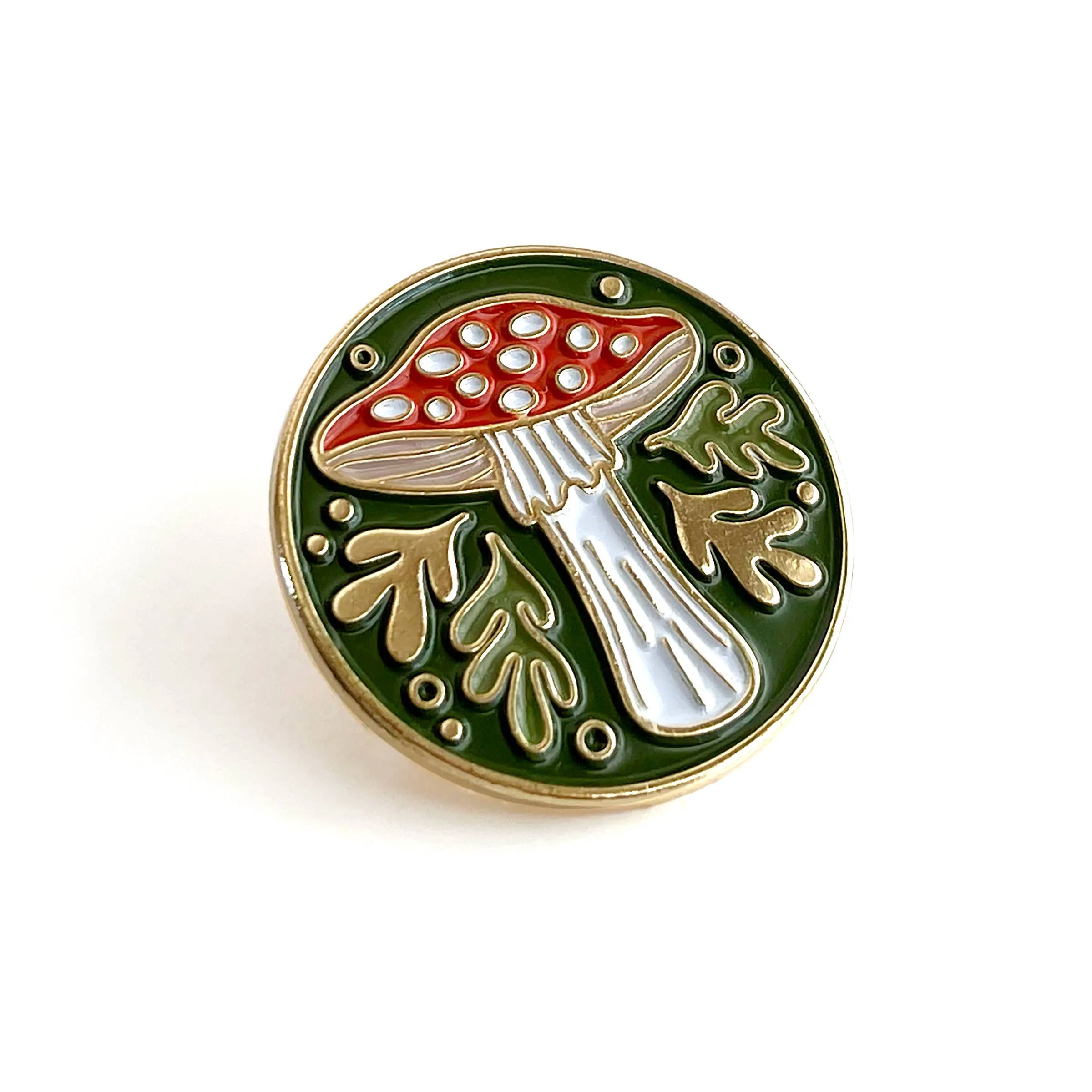Fly Agaric Mushroom Enamel Pin - Image 2