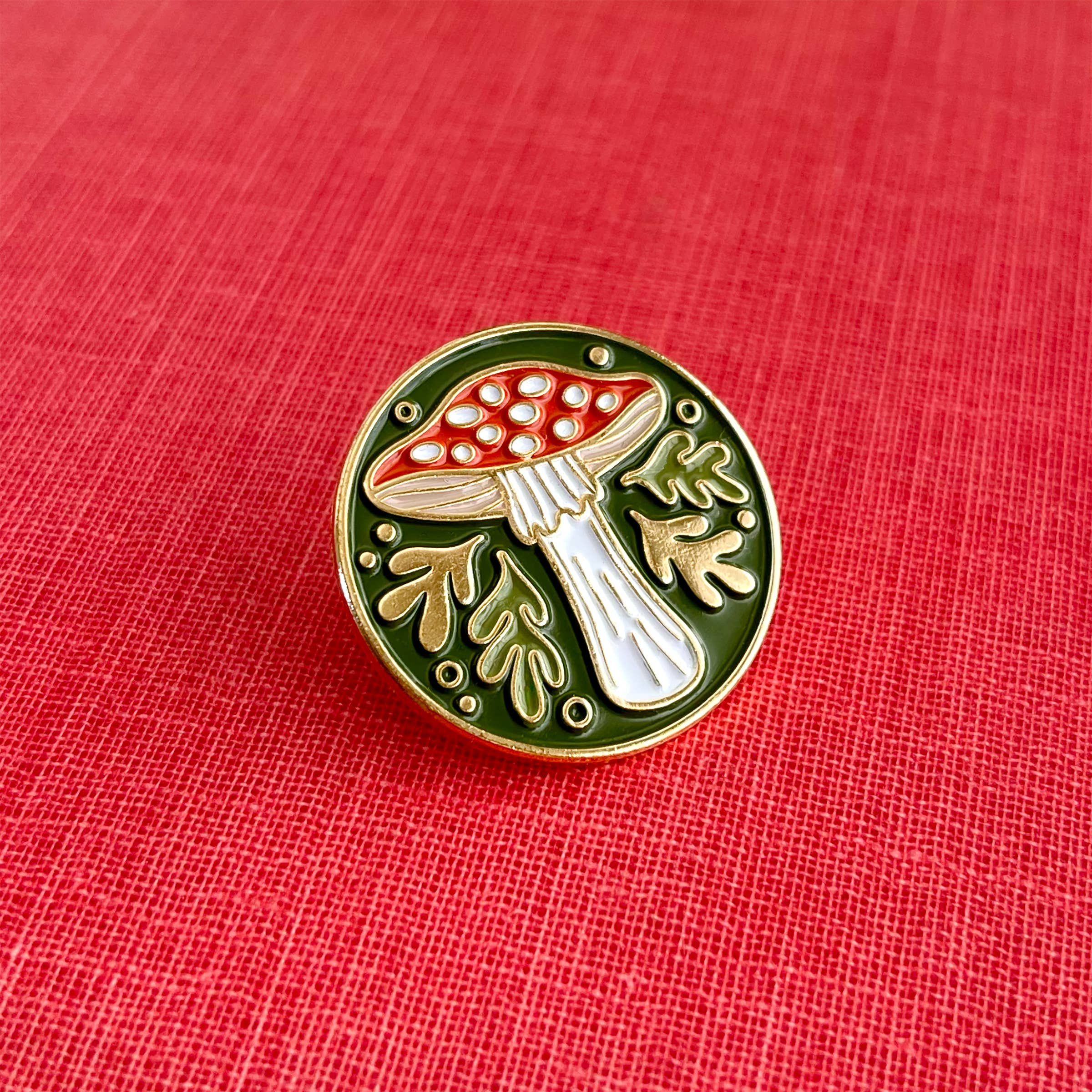 Fly Agaric Mushroom Enamel Pin - Image 5