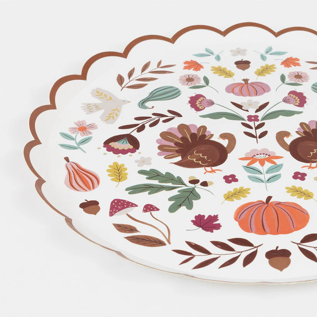 Folk Fall Side Plates (x8) - Image 3