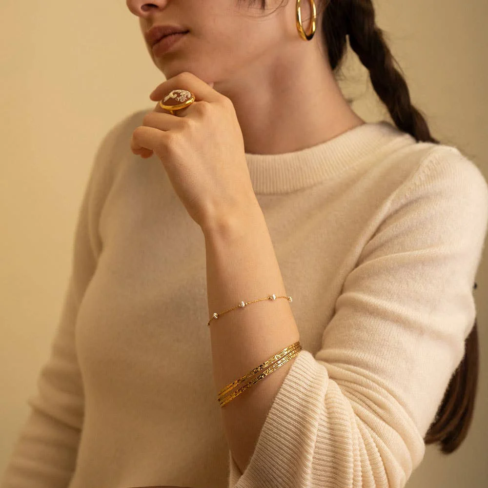 Freshwater Pearl Chain Bracelet - Image 3