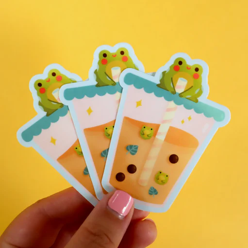 Froggy Boba Sticker -Vica Lew - Image 2