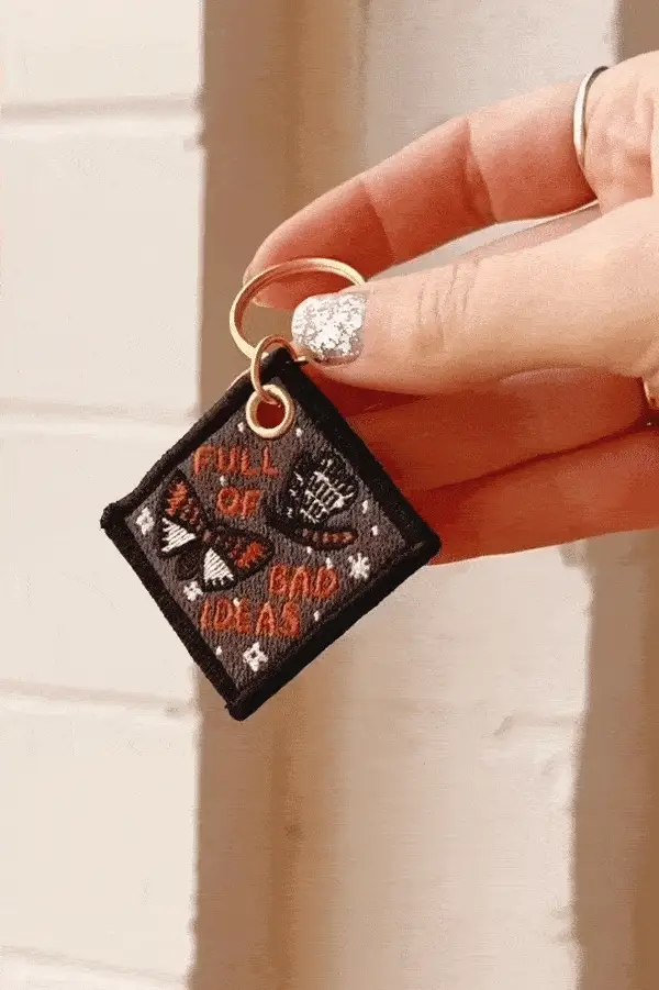Full of Bad Ideas - Embroidered Keychain - Image 2