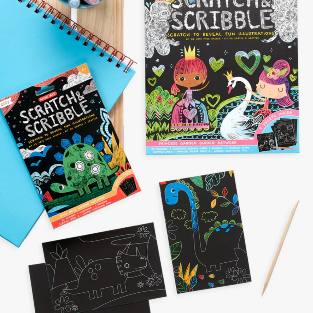 Funtastic Friends Scratch and Scribble Mini Scratch Art Kit - Image 3