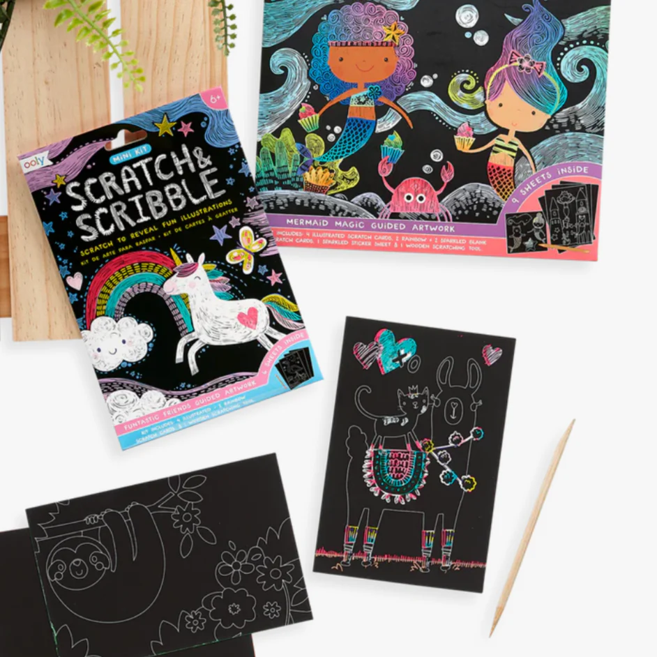 Funtastic Friends Scratch and Scribble Mini Scratch Art Kit - Image 7