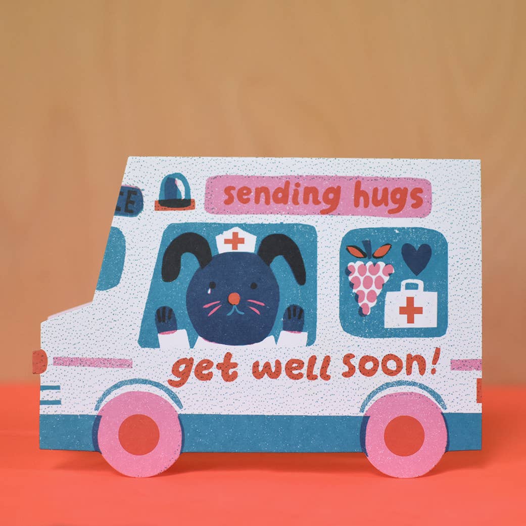 Get Well Soon Van Die Cut Card - Louise Lockhart - Image 2
