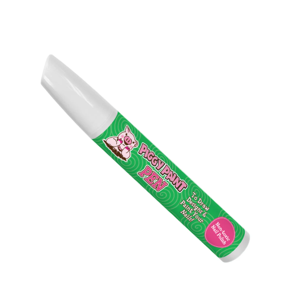 Giggly GREEN Piggy Paint Pen Non-Toxic Kids Nail Polish - Image 4