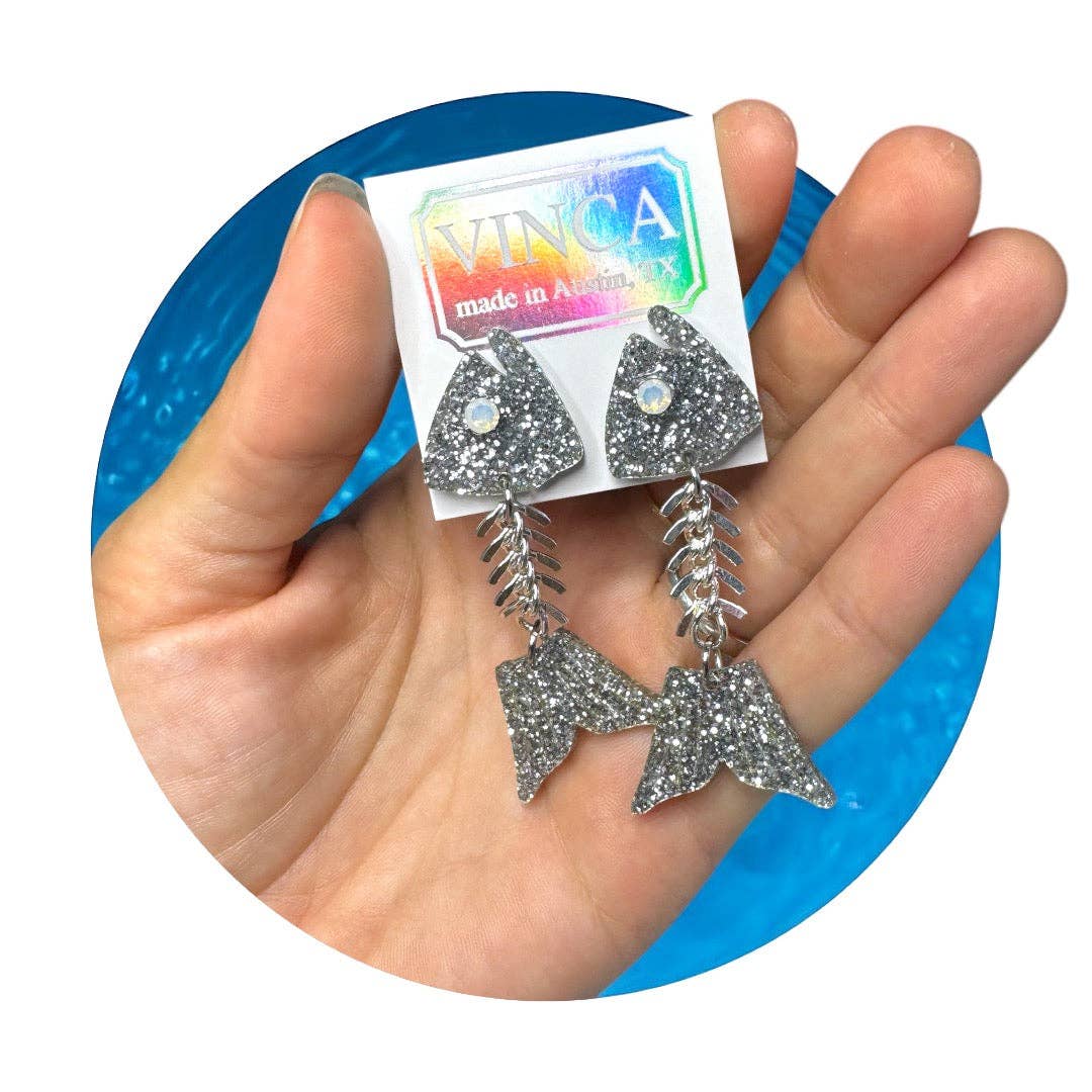 Gill-ty Pleasure Fishbone Earrings - Image 3