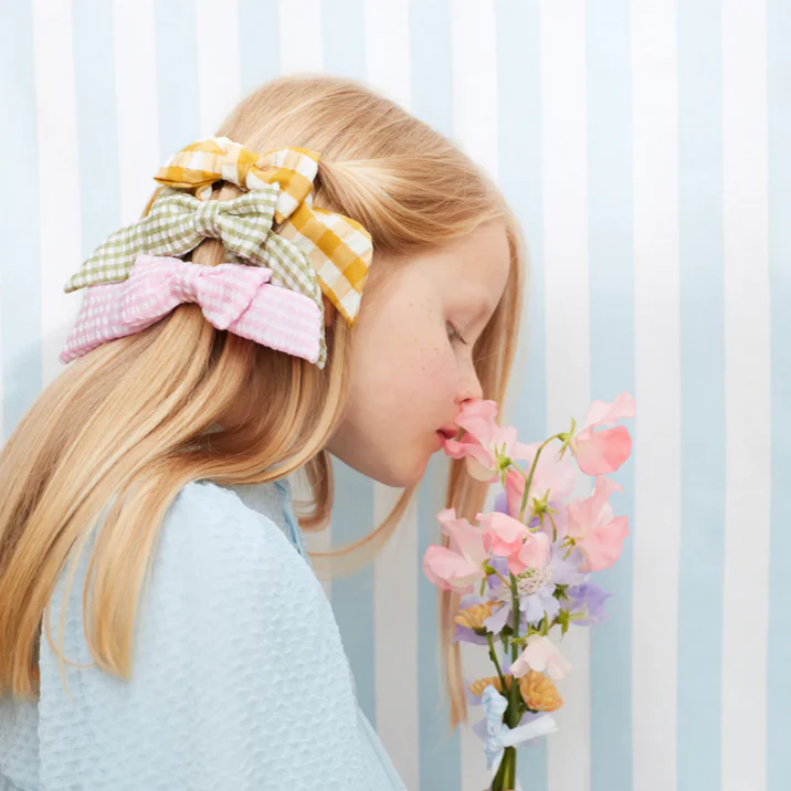 Gingham Hair Bows (pk6)
