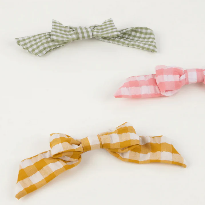 Gingham Hair Bows (pk6) - Image 4