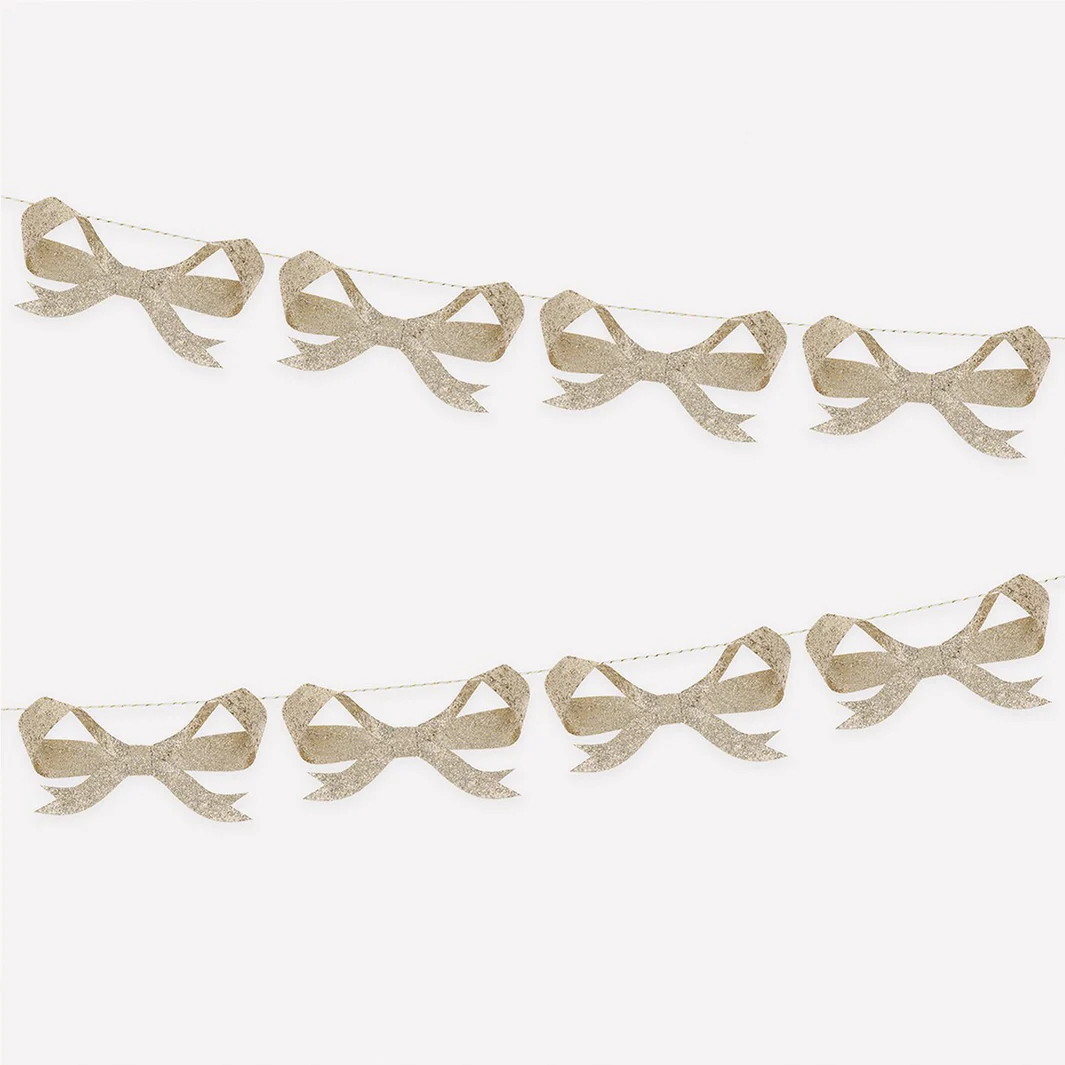 Glitter Bow Garland