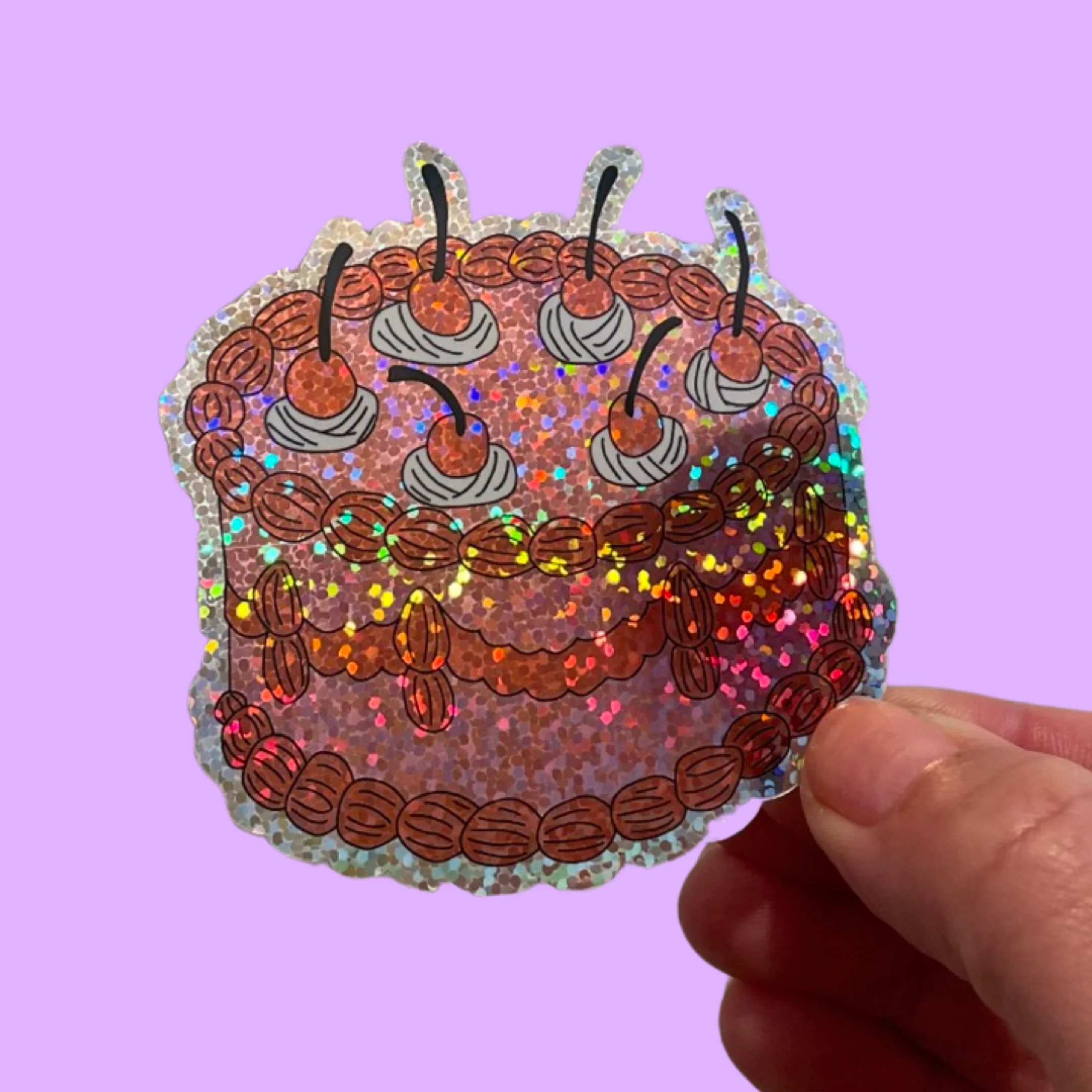 Glitter Cake Sticker - Image 3