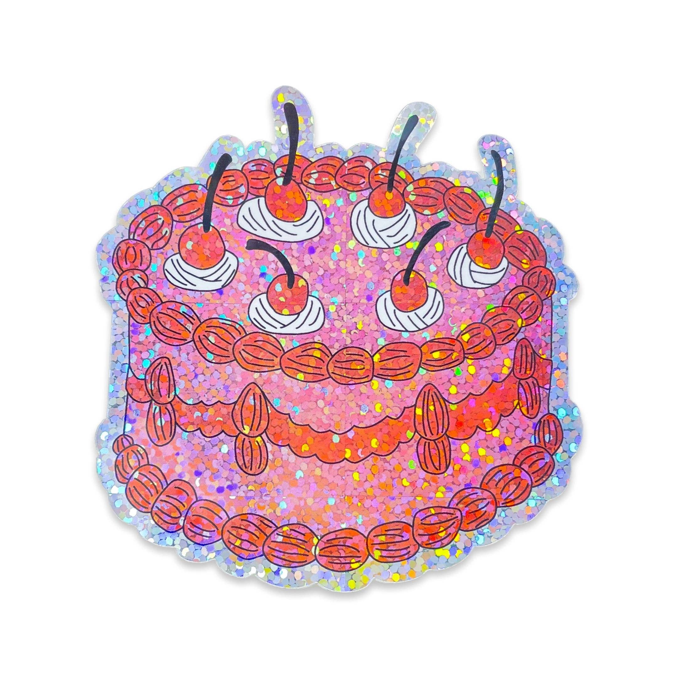 Glitter Cake Sticker - Image 4
