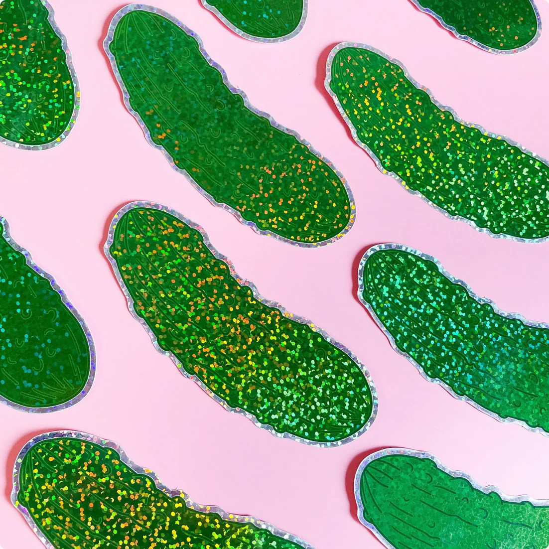 Glitter Pickle Sticker - Image 2