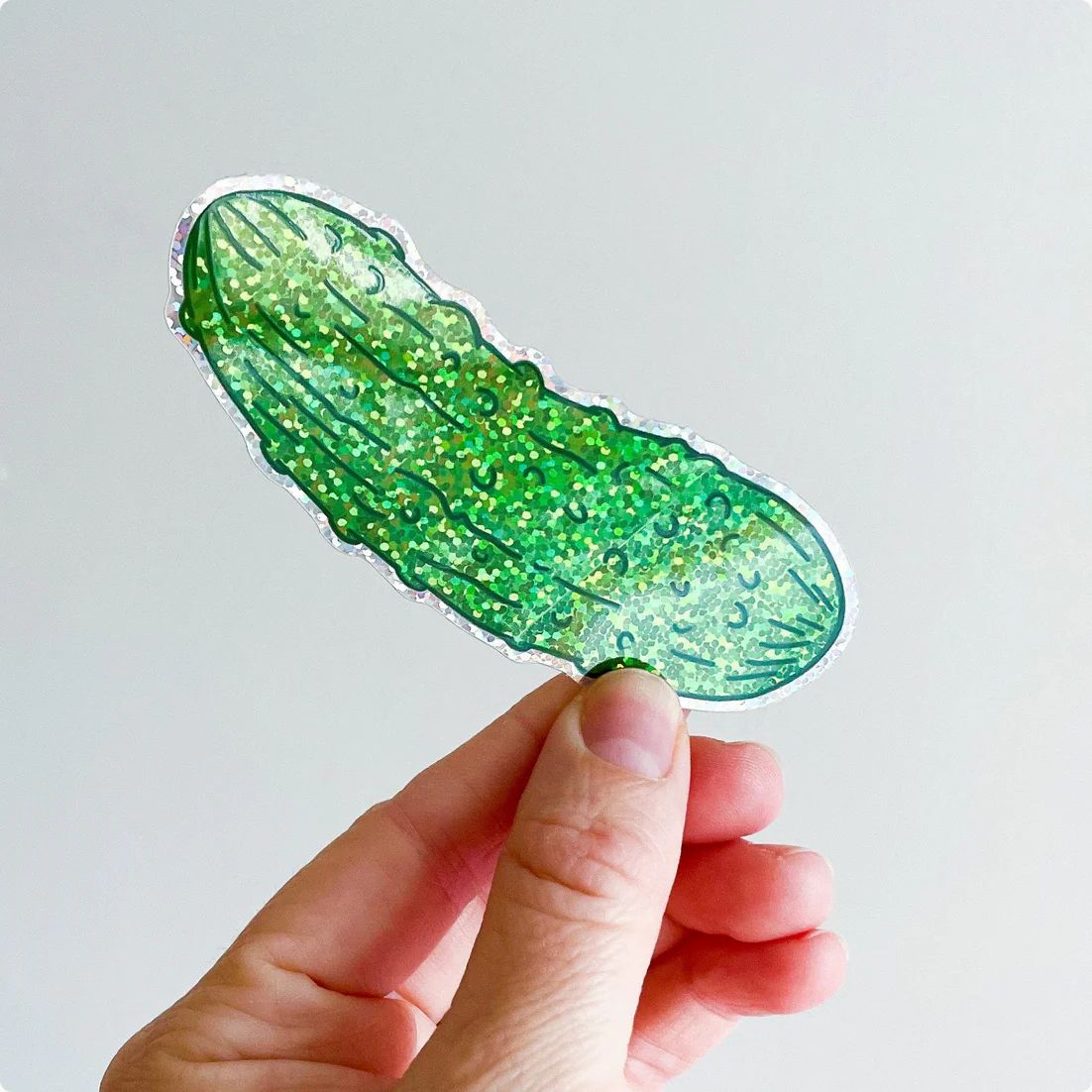 Glitter Pickle Sticker - Image 4