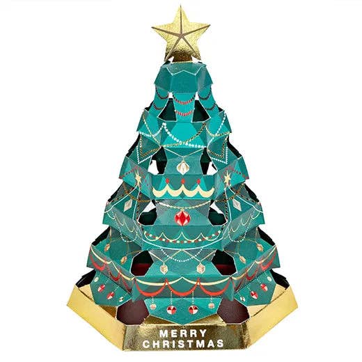 Glowing Tree Card Green