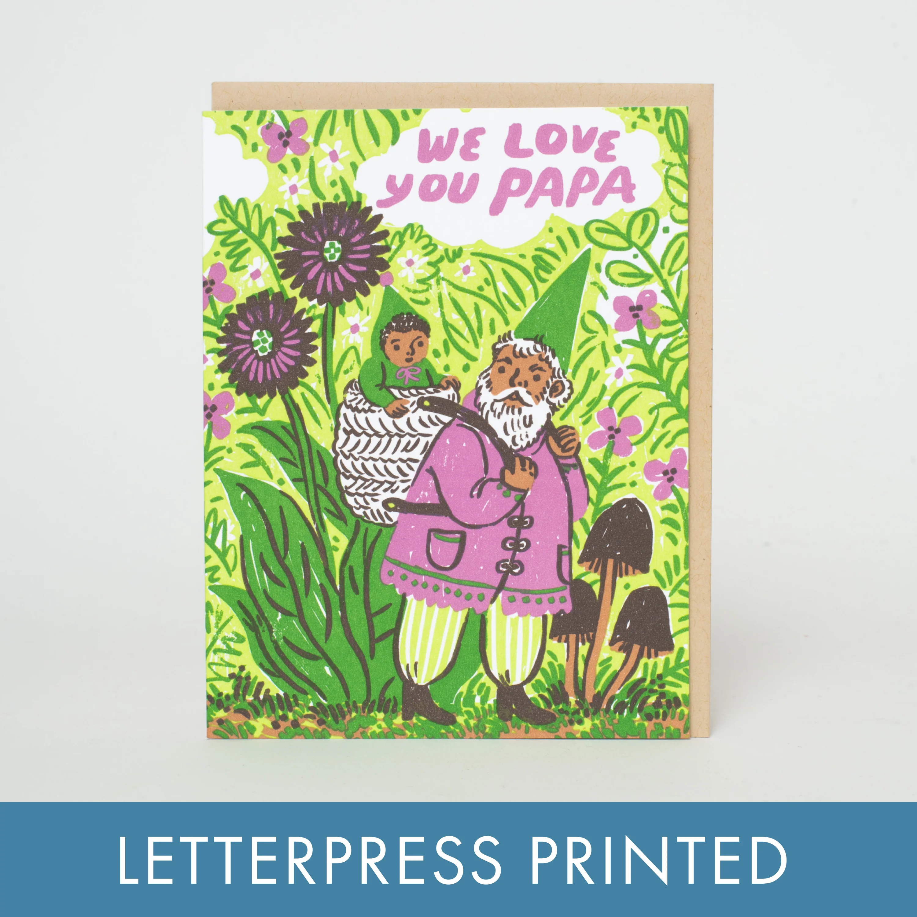 Gnome Father's Day Letterpress Card - Phoebe Wahl - Image 2