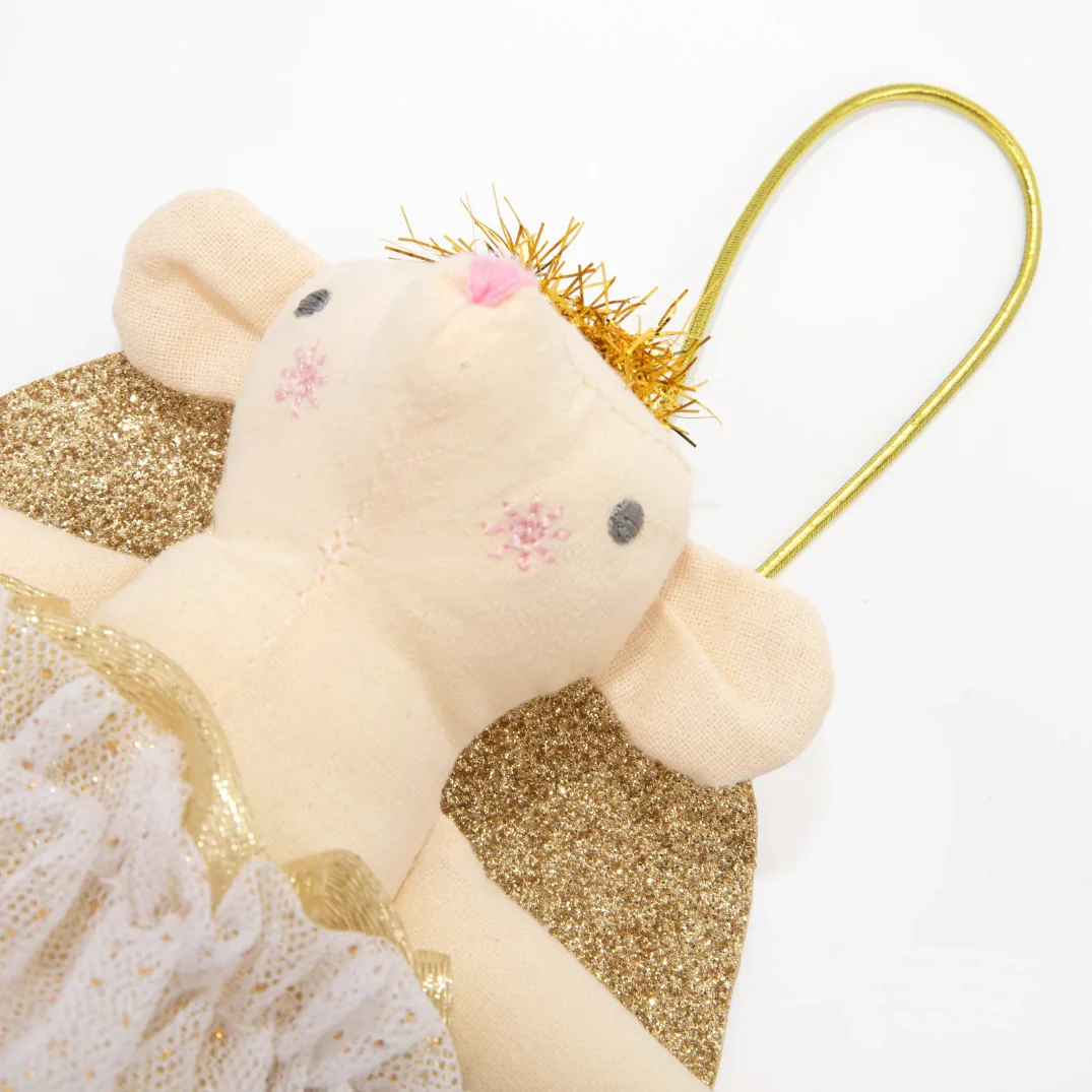 Gold Angel Mouse Tree Topper - Image 2