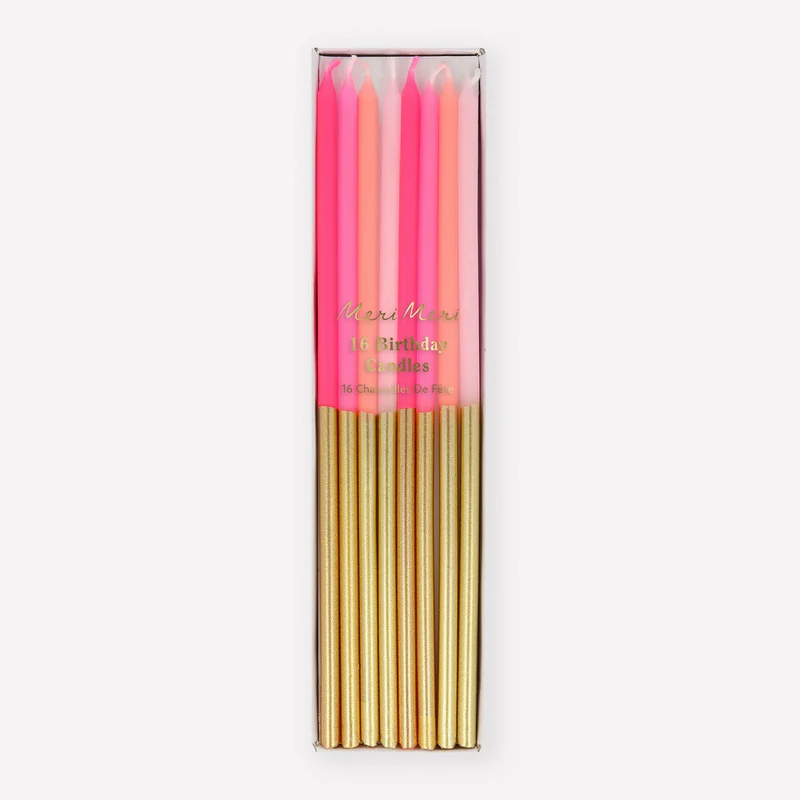 Gold Dipped Pink Mix Candles - Image 4