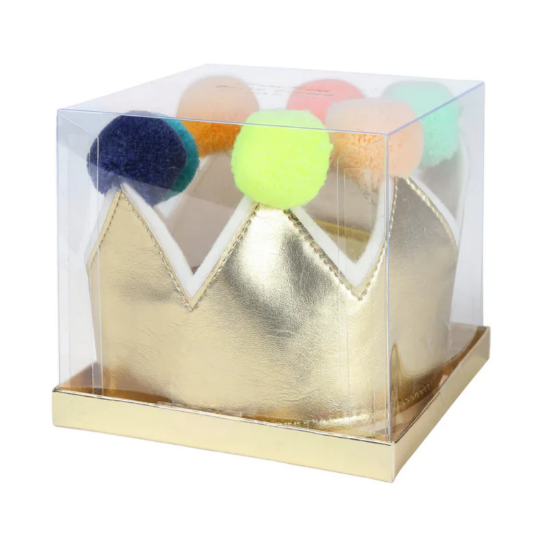 Gold Pompom Crown - Image 6