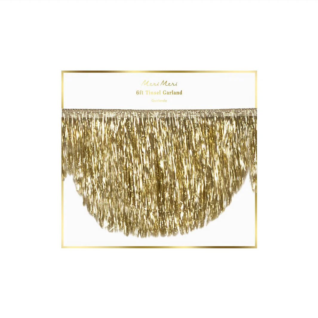 Gold Tinsel Scallop Garland - Image 5