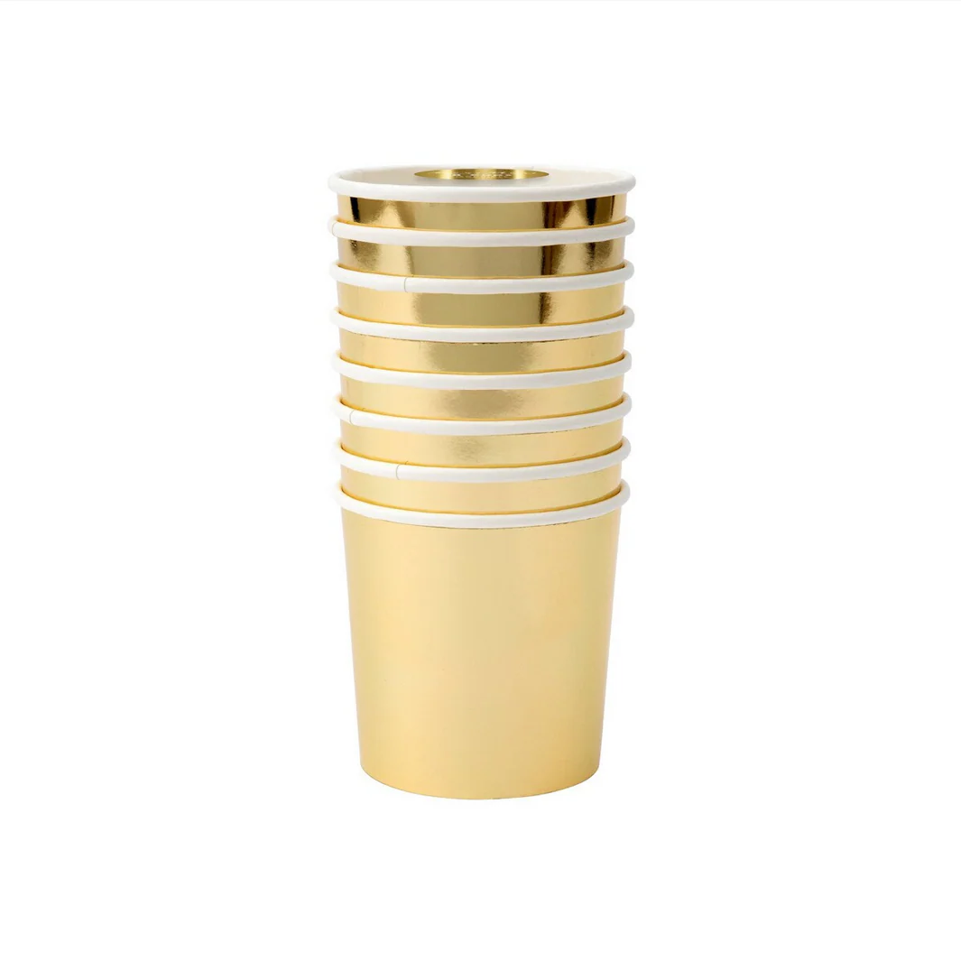 Gold Tumbler Cups (x8) - Image 2