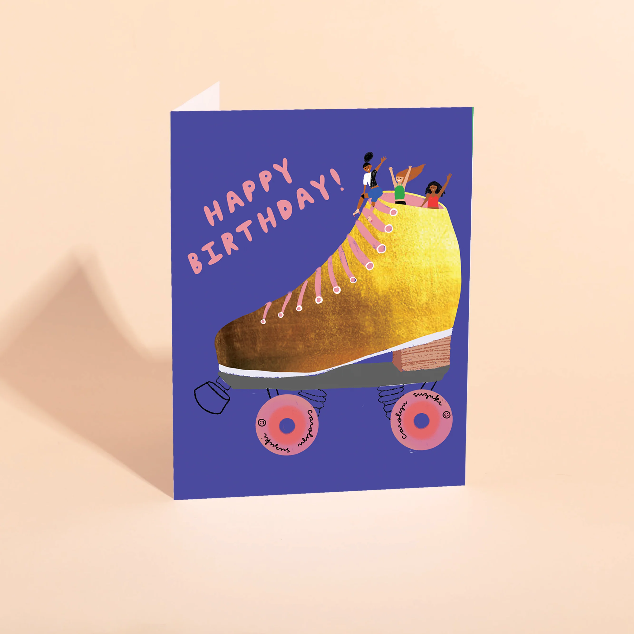 GOLDEN SKATER - Birthday Card
