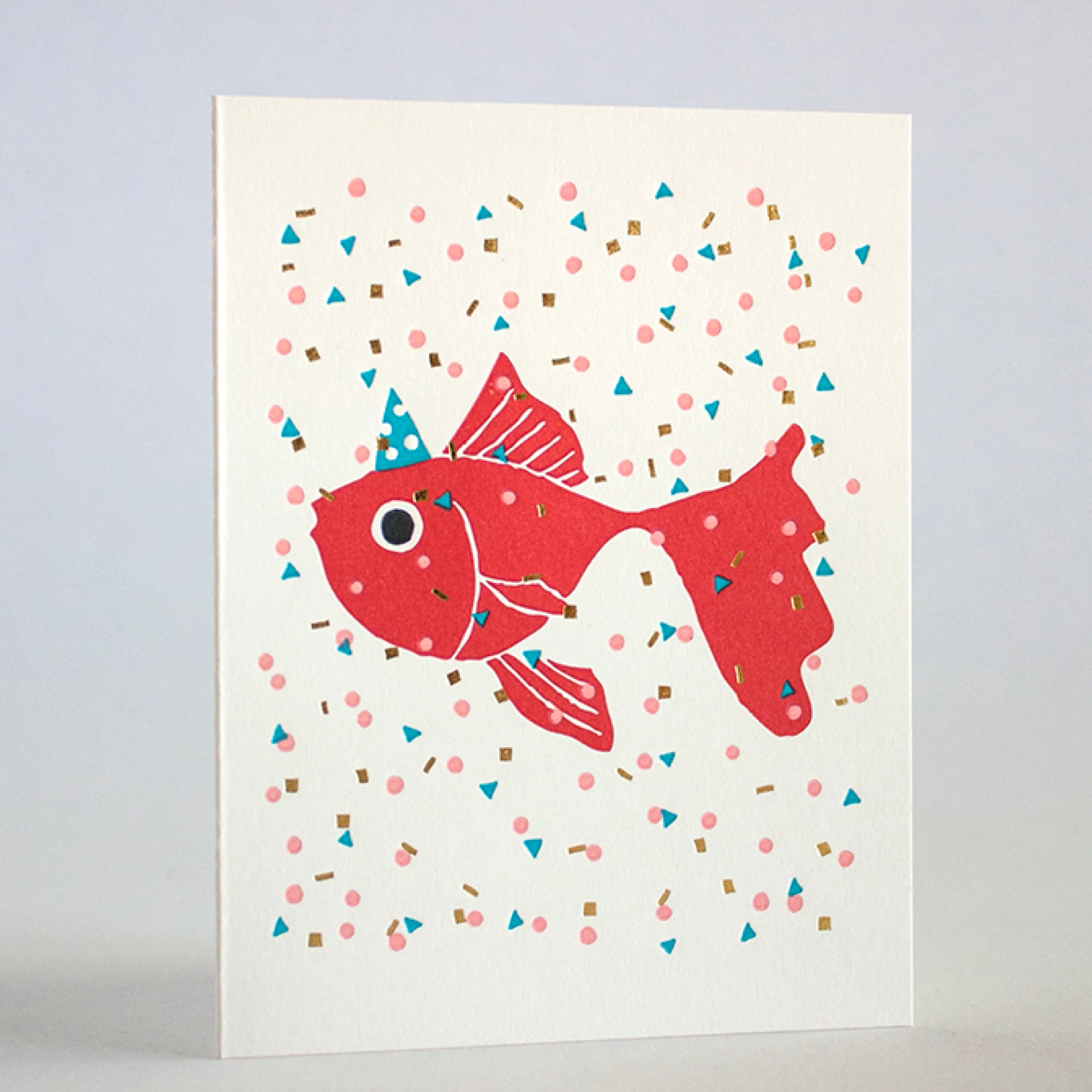 Goldfish Party Letterpress Greeting Card