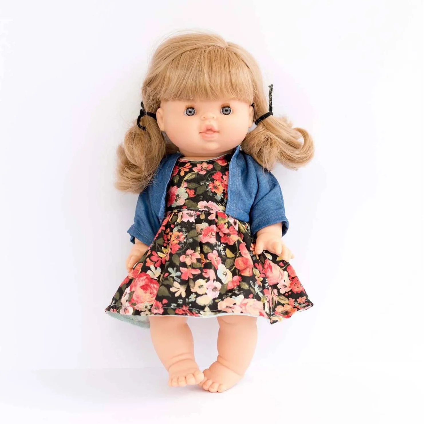 Gordis doll clothes - Floral black dress set -for 34cm/13.5in doll - Image 2
