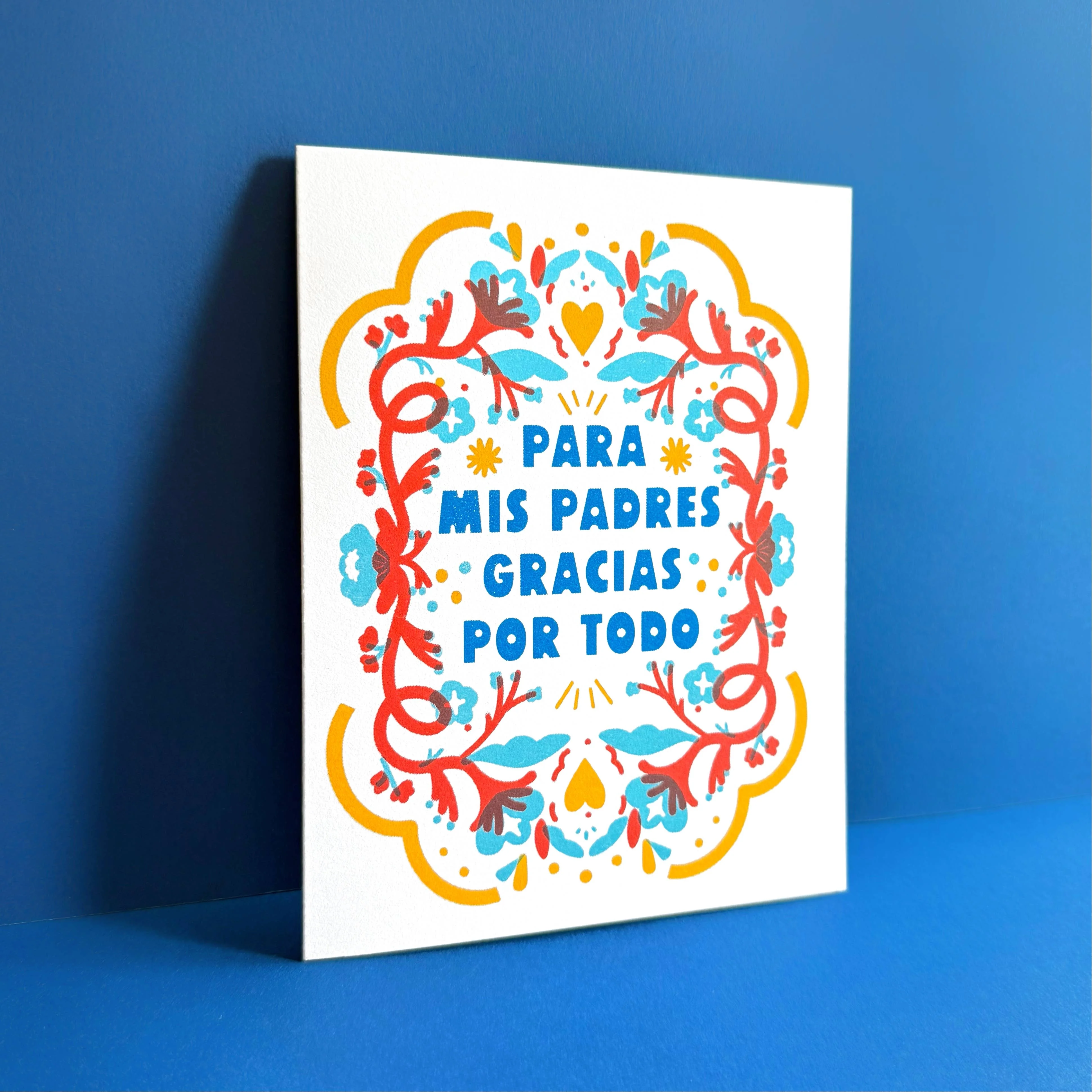 Gracias Padres - Spanish Language Greeting Card - Image 2