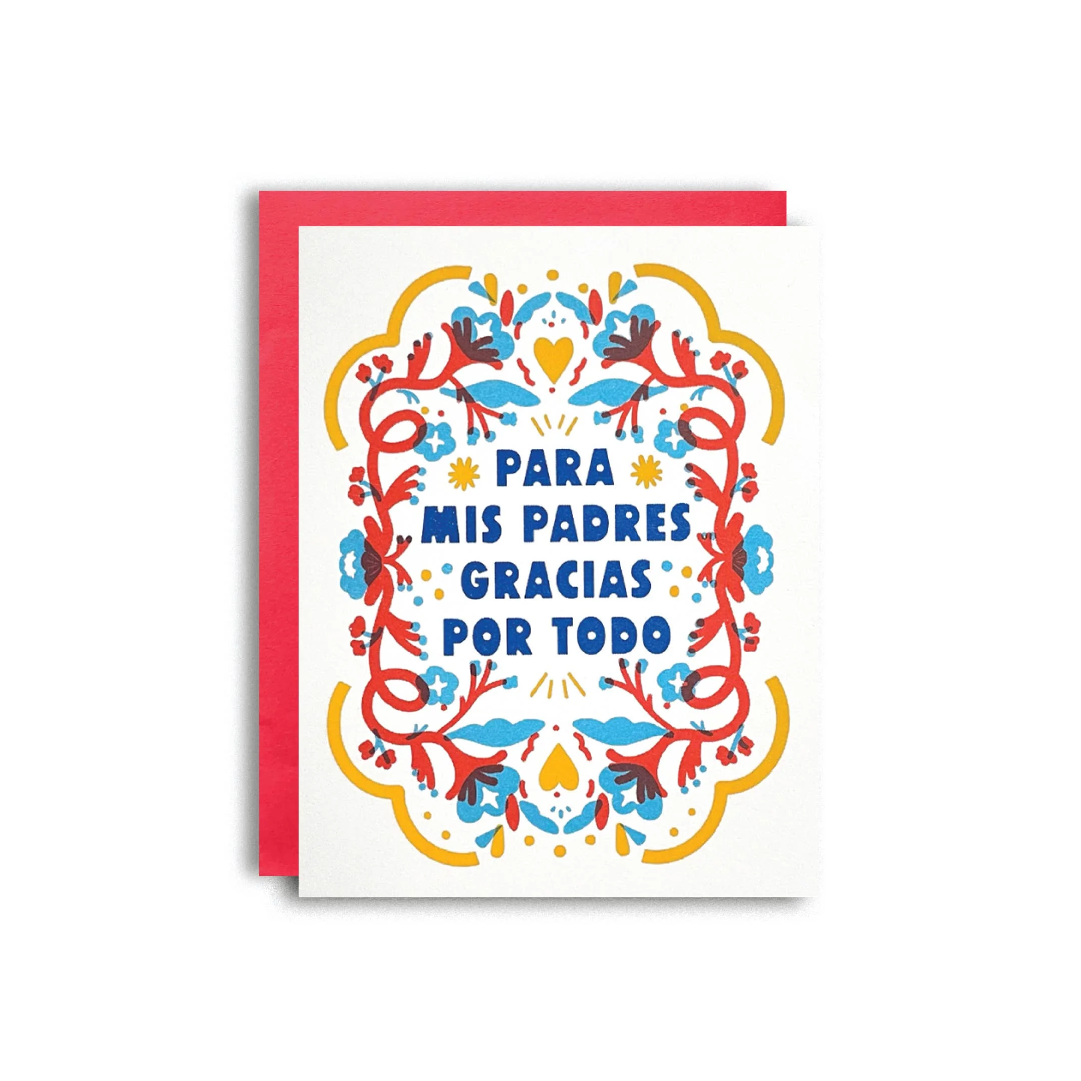 Gracias Padres - Spanish Language Greeting Card - Image 3