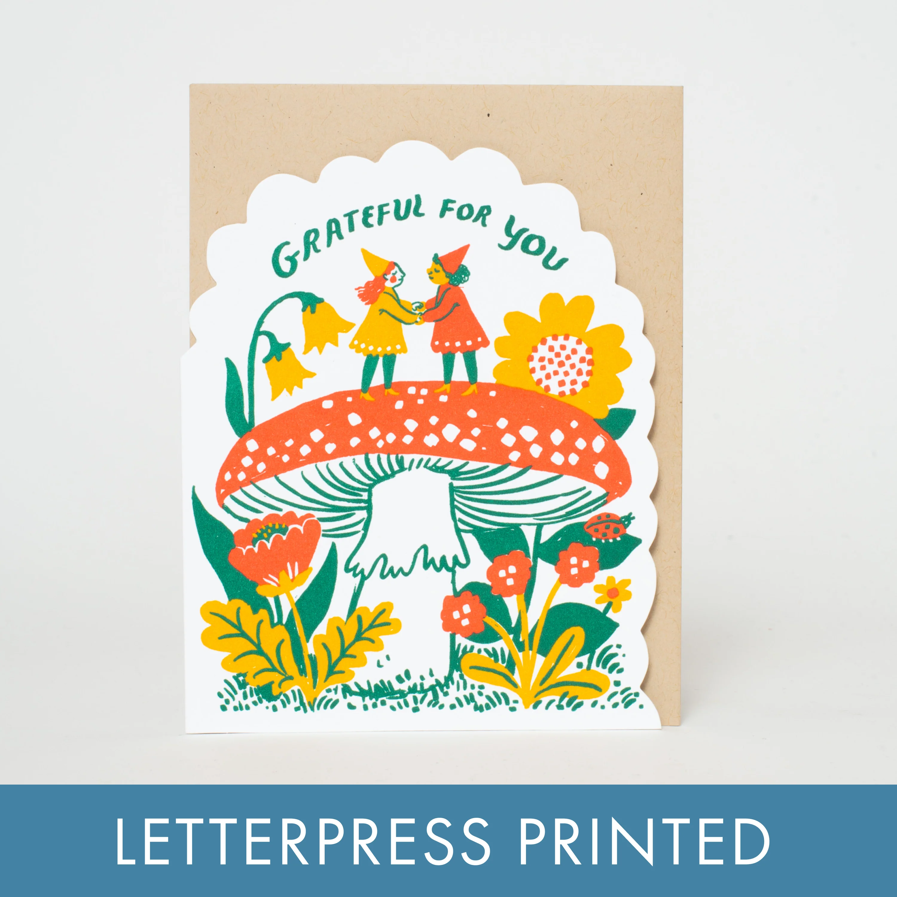 Grateful Gnomes Letterpress Card- Phoebe Wahl - Image 2