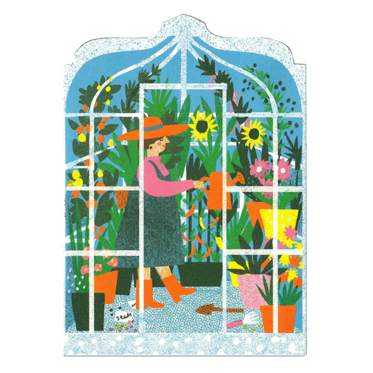 Greenhouse Die Cut Card -Louise Lockhart - Image 2
