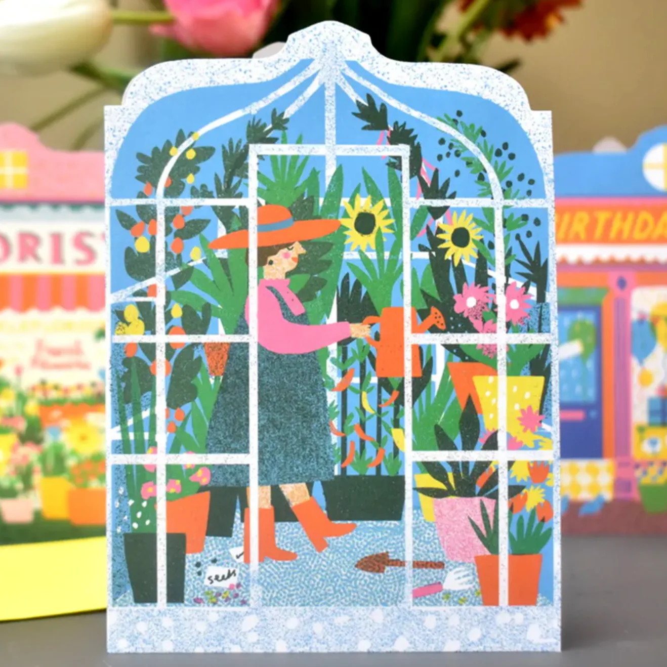Greenhouse Die Cut Card -Louise Lockhart - Image 3