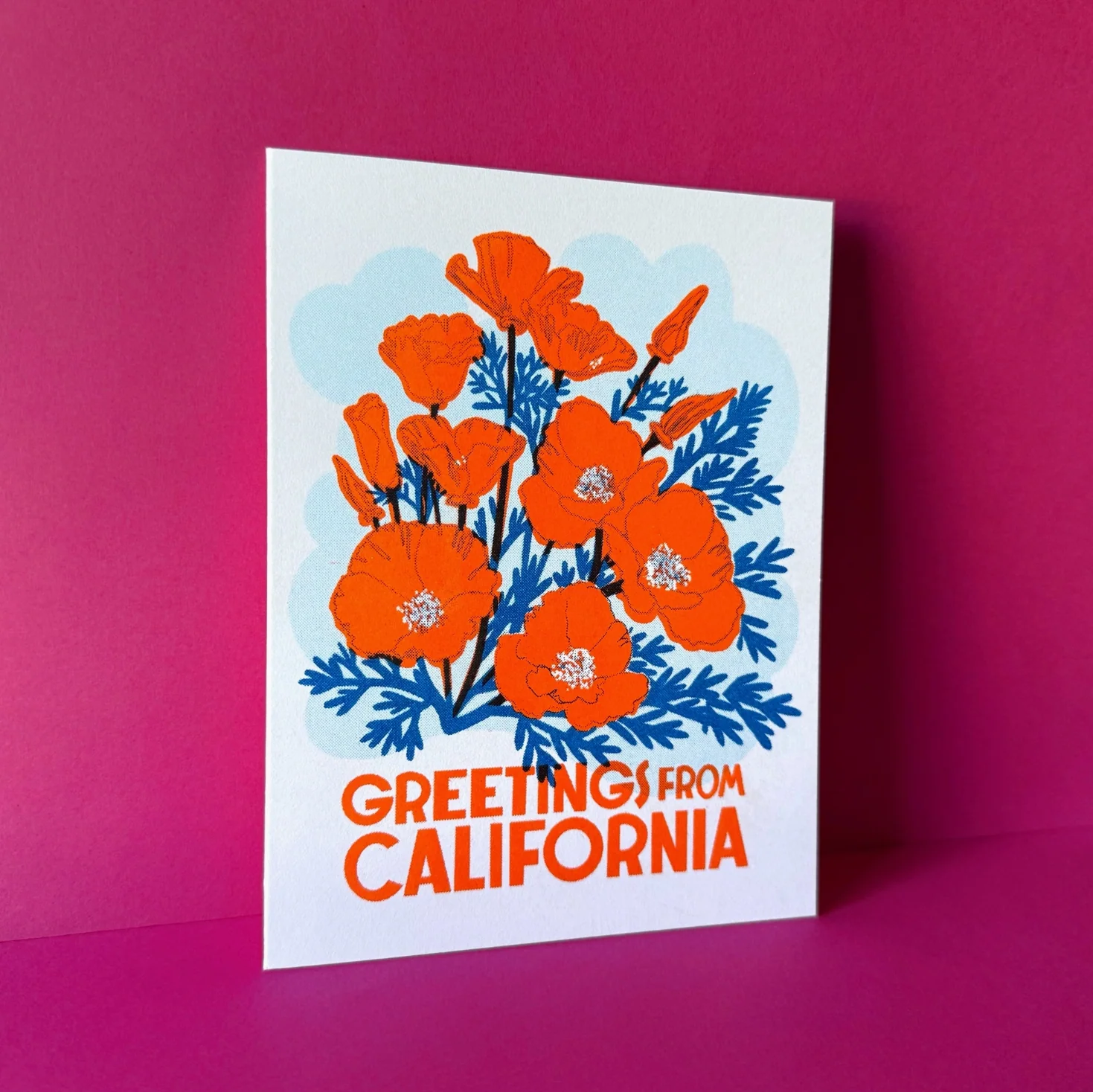 Greetings from California - Risograph Greeting Card - Image 2