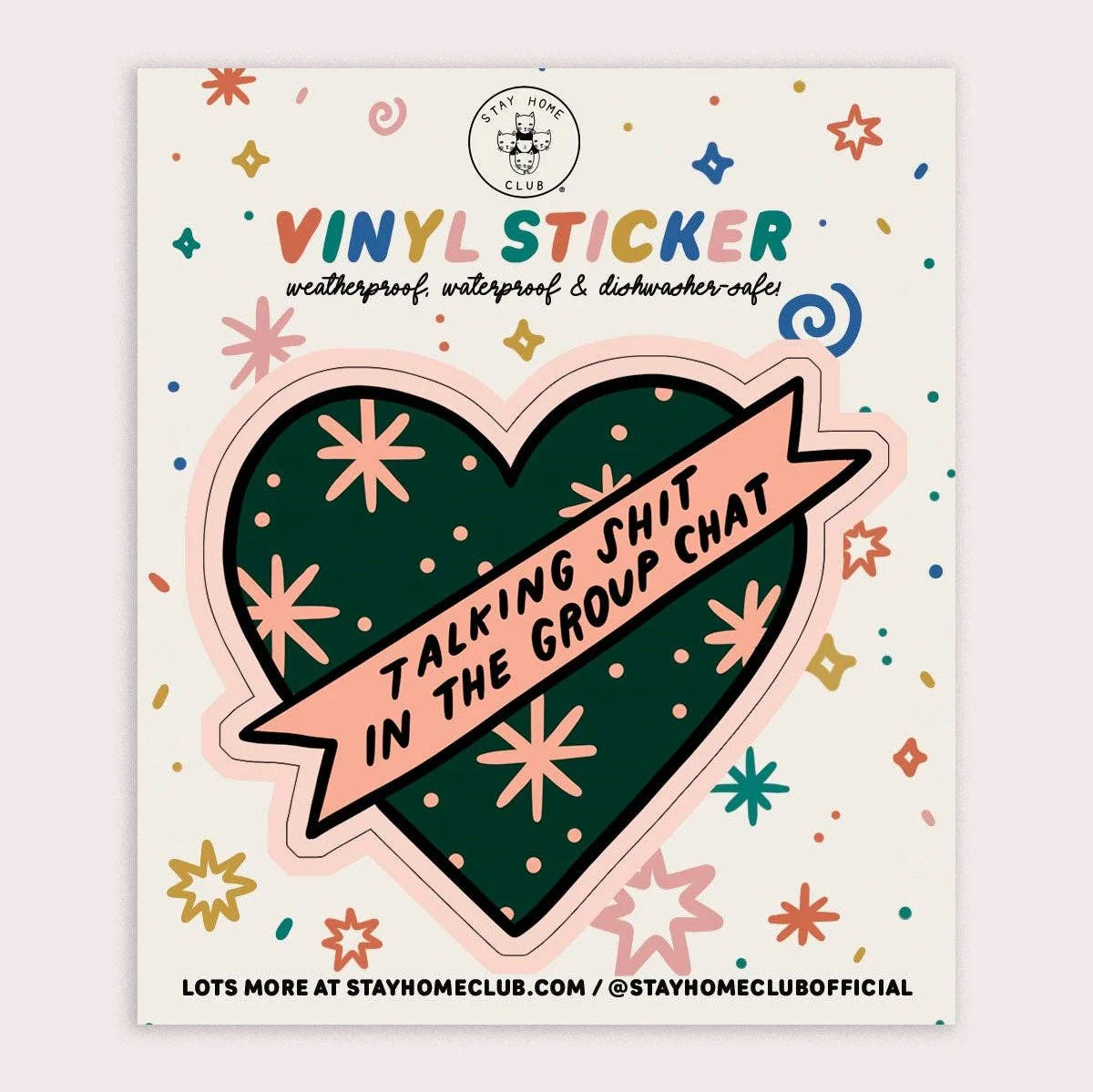 Group Chat Heart Vinyl Sticker - Image 2