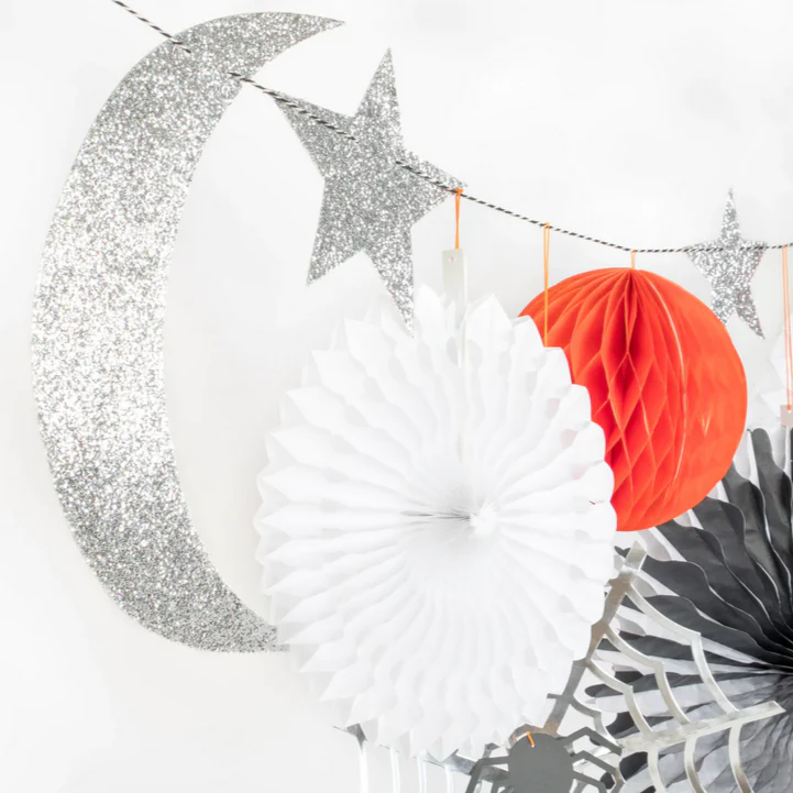 Halloween Honeycomb Shapes Garland - Image 3