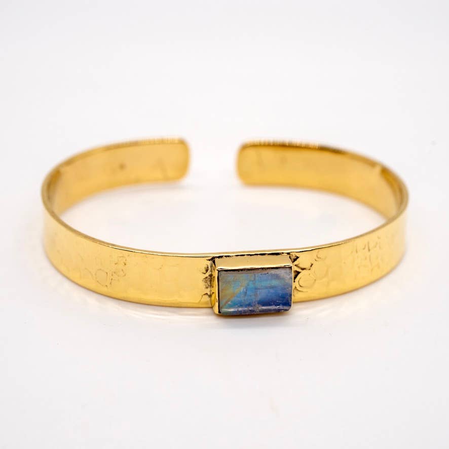 Hammered Cuff with Moonstone - Image 2