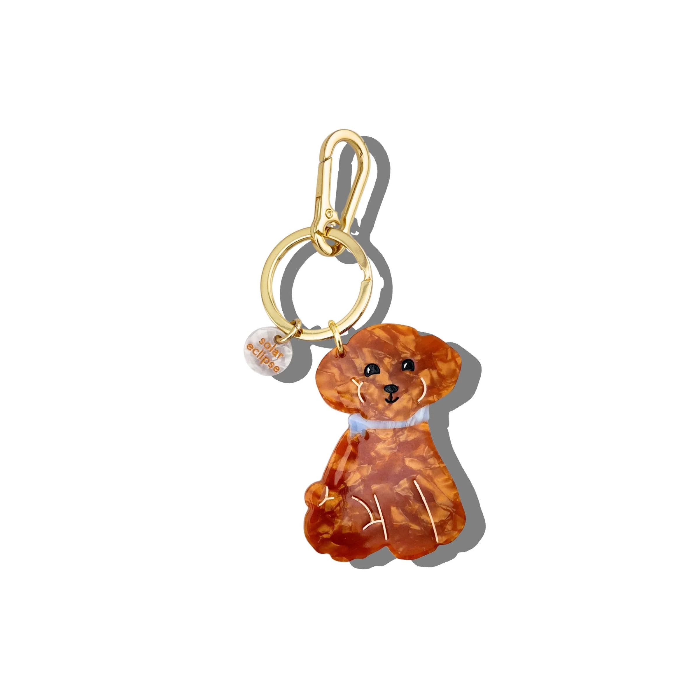 Hand-painted Doodle Puppy Bag Charm + Keychain - Image 6