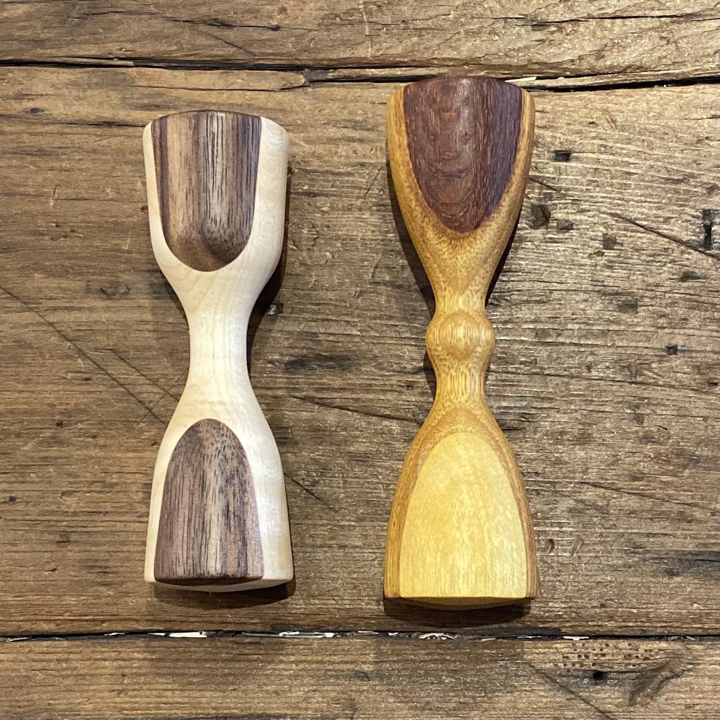 Handmade Wooden Rattle -hourglass