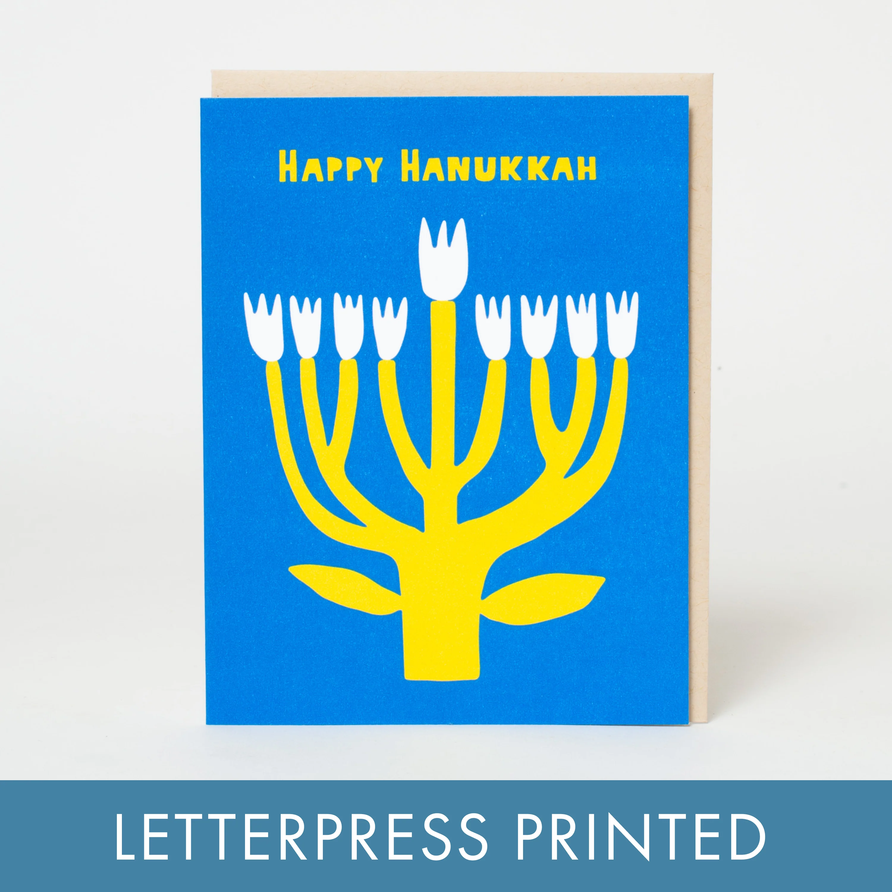 Hanukkah Flower Menorah Greeting Card by Suzy Ultman  Box Set (6pk) - Image 2