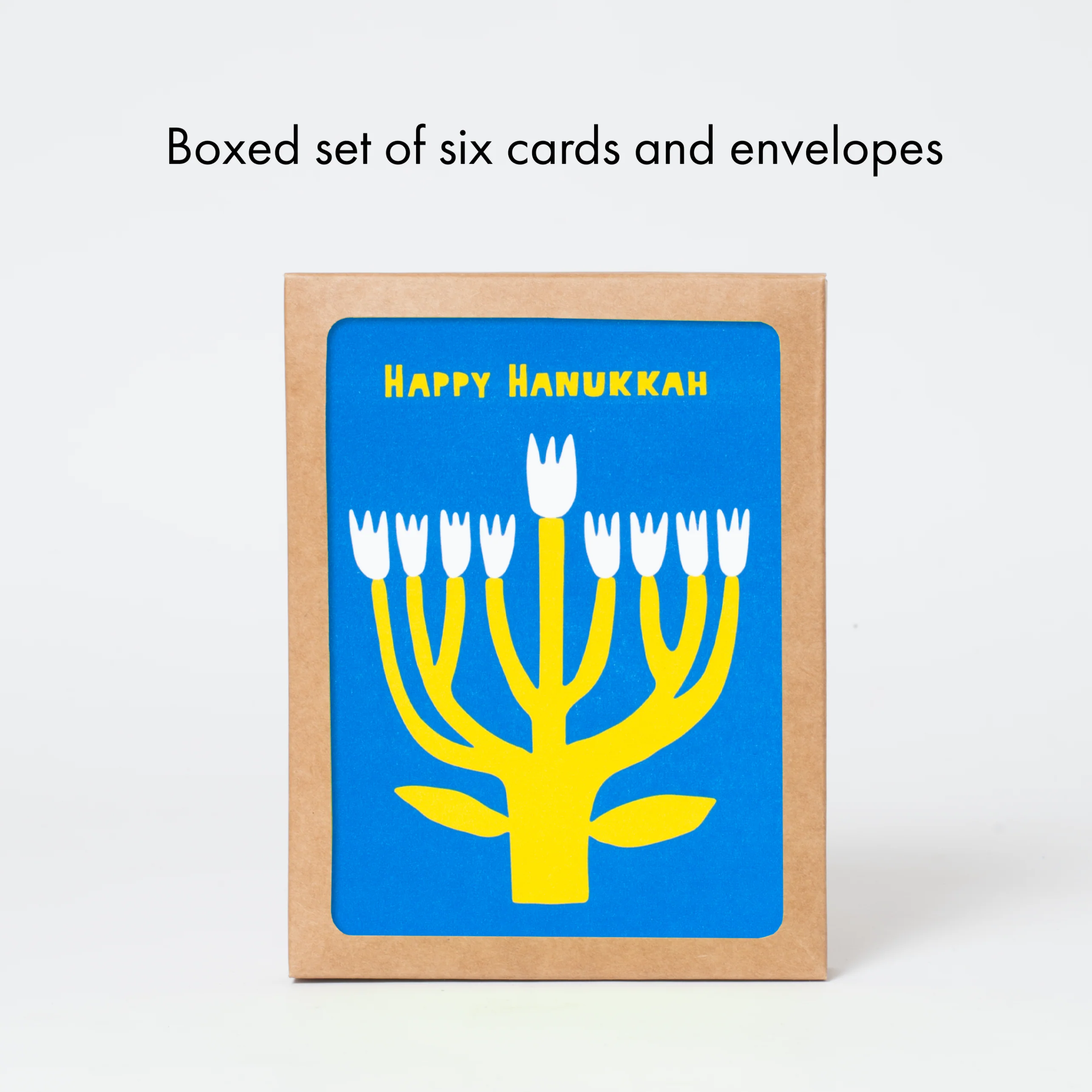 Hanukkah Flower Menorah Greeting Card by Suzy Ultman  Box Set (6pk) - Image 3