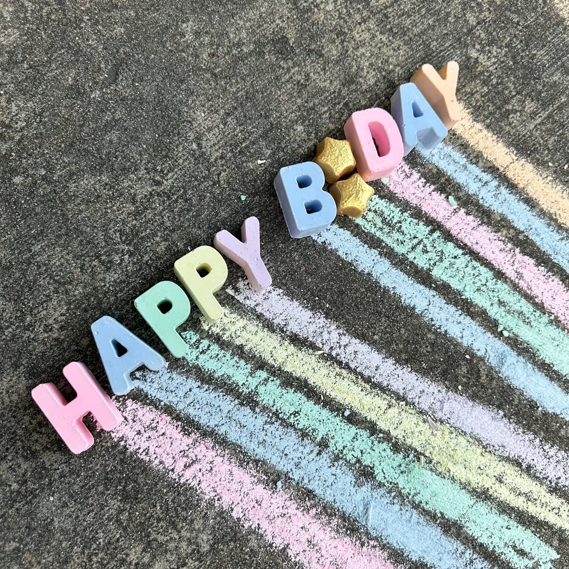 Happy Birthday Handmade Sidewalk Chalk