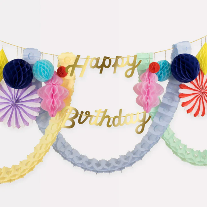Happy Birthday Honeycomb Garland - Image 3