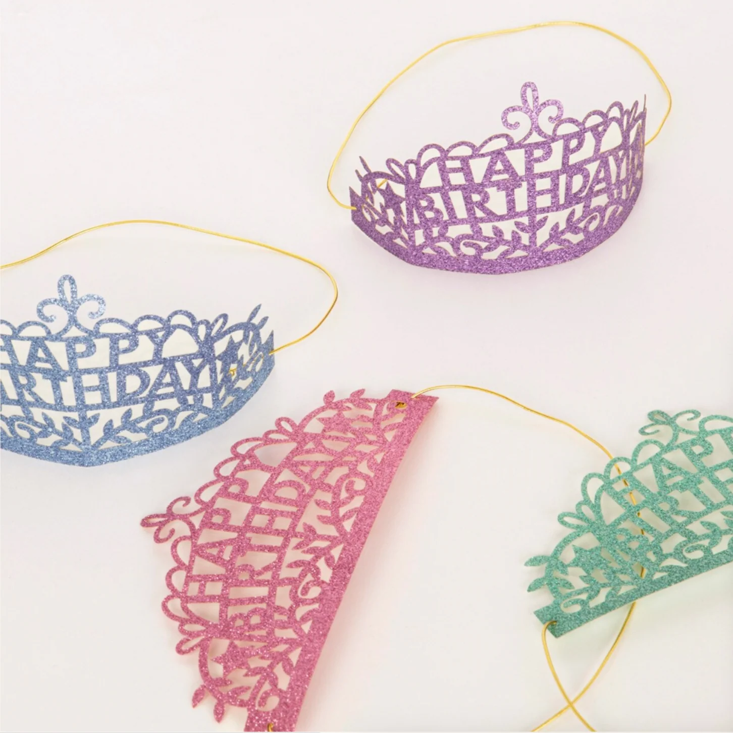 Happy Birthday Party Tiaras -set of 8 diff. colors - Image 2