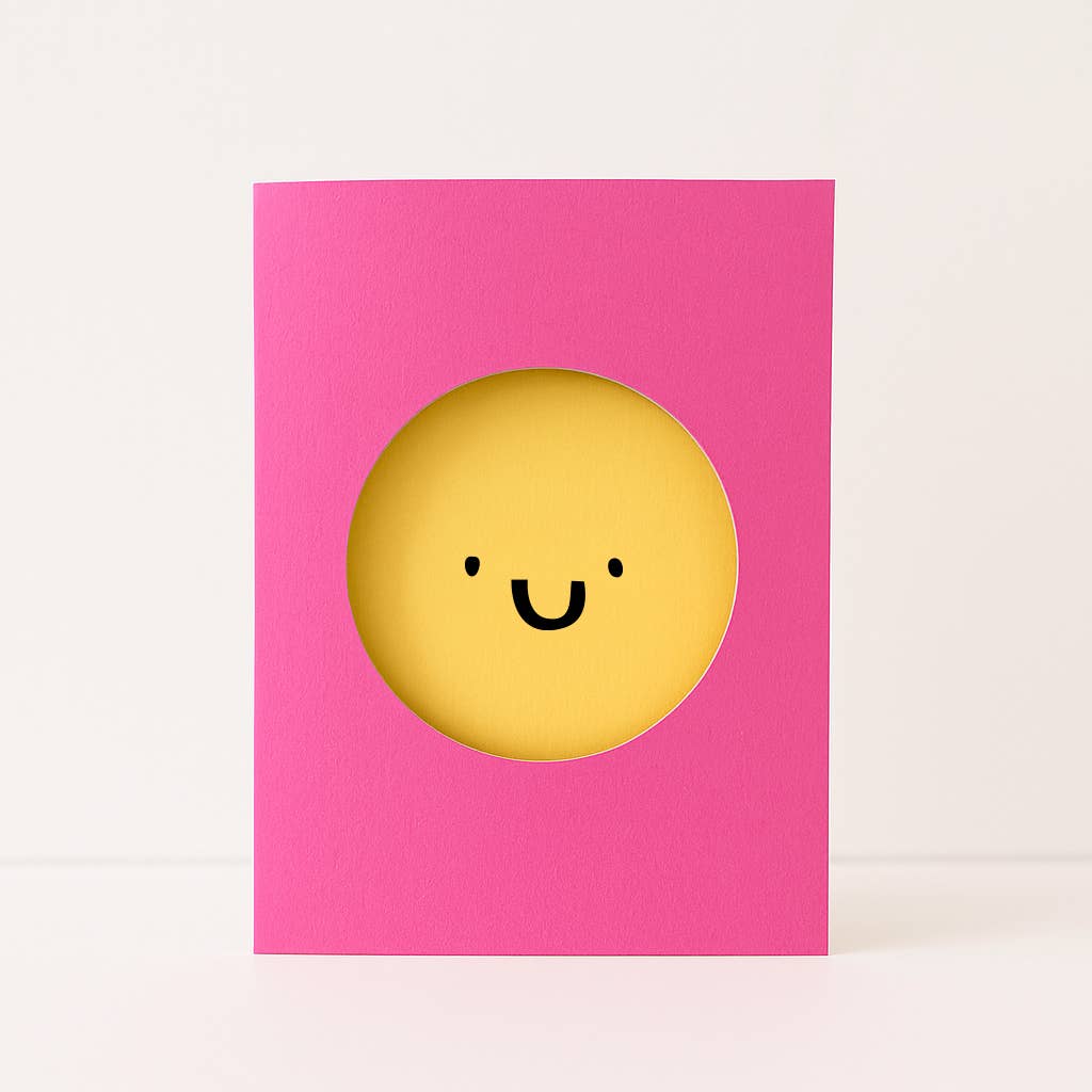 Happy Face - Die Cut Card